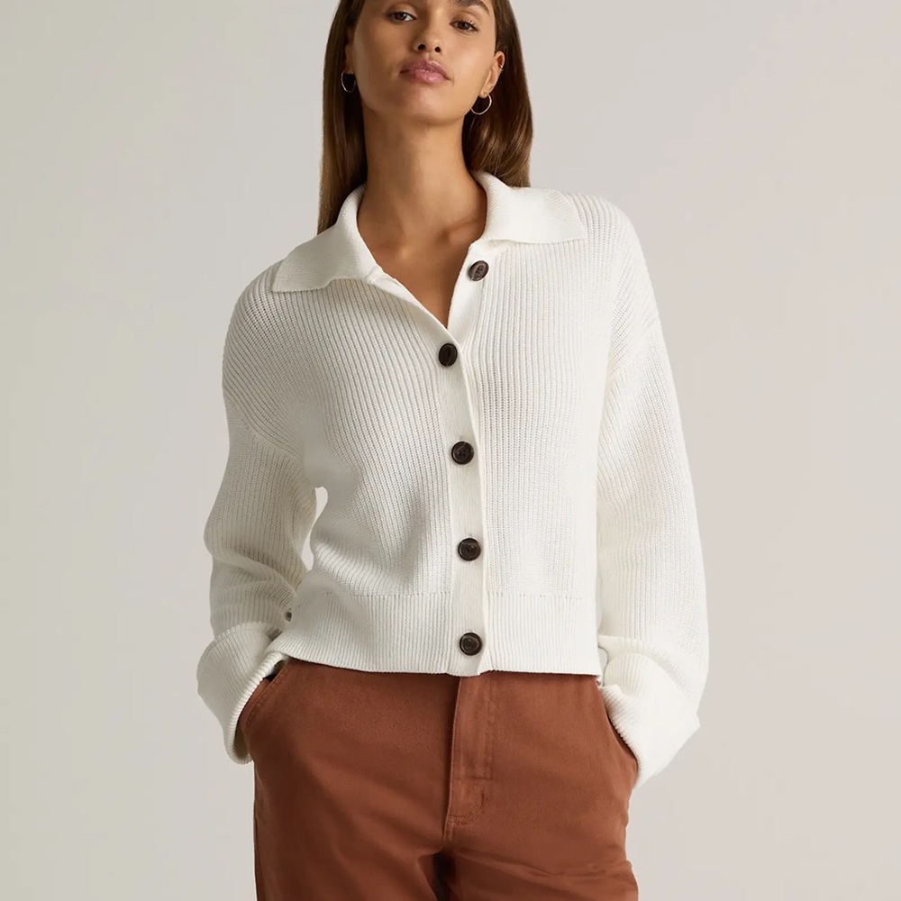 Quince collared fisherman cardigan - 100% organic cotton